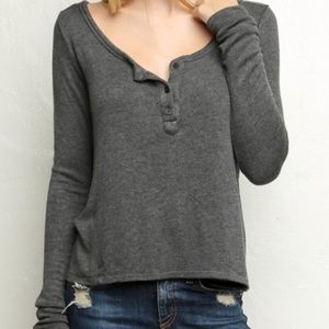 Brandy Melville Henley Long Sleeve Top